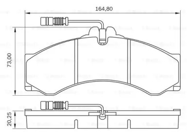 Комплект тормозных колодок (BOSCH: 0 986 BB0 062)