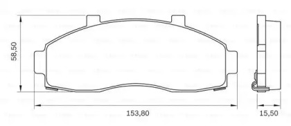 Комплект тормозных колодок (BOSCH: 0 986 BB0 063)