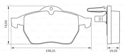 Комплект тормозных колодок (BOSCH: 0 986 BB0 064)