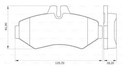 Комплект тормозных колодок (BOSCH: 0 986 BB0 073)