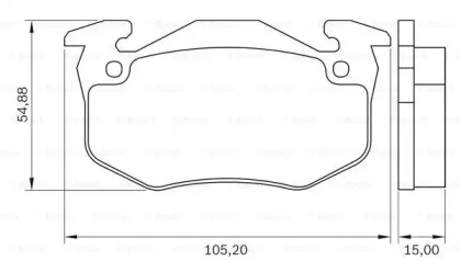 Комплект тормозных колодок (BOSCH: 0 986 BB0 076)