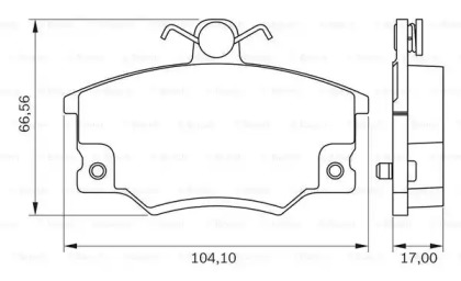 Комплект тормозных колодок (BOSCH: 0 986 BB0 080)