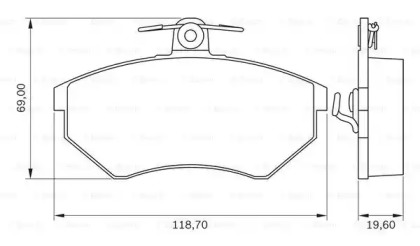 Комплект тормозных колодок (BOSCH: 0 986 BB0 081)