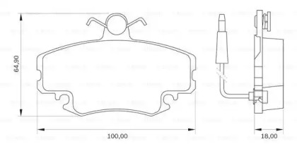 Комплект тормозных колодок (BOSCH: 0 986 BB0 083)