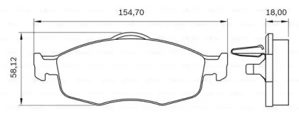 Комплект тормозных колодок (BOSCH: 0 986 BB0 084)