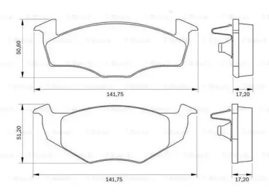 Комплект тормозных колодок (BOSCH: 0 986 BB0 085)