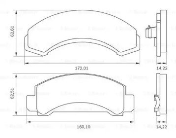 Комплект тормозных колодок (BOSCH: 0 986 BB0 086)