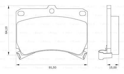 Комплект тормозных колодок (BOSCH: 0 986 BB0 087)