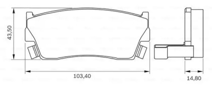 Комплект тормозных колодок (BOSCH: 0 986 BB0 089)