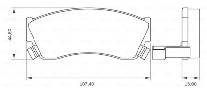 Комплект тормозных колодок (BOSCH: 0 986 BB0 090)