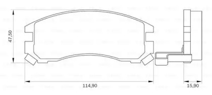 Комплект тормозных колодок (BOSCH: 0 986 BB0 091)