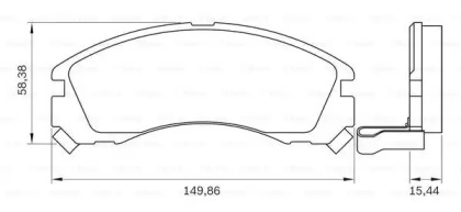 Комплект тормозных колодок (BOSCH: 0 986 BB0 093)