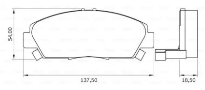 Комплект тормозных колодок (BOSCH: 0 986 BB0 097)