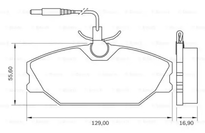 Комплект тормозных колодок (BOSCH: 0 986 BB0 100)