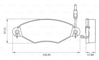 Комплект тормозных колодок (BOSCH: 0 986 BB0 101)