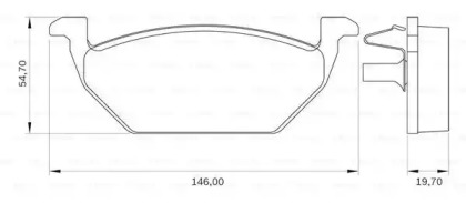 Комплект тормозных колодок (BOSCH: 0 986 BB0 109)