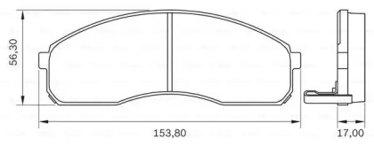 Комплект тормозных колодок (BOSCH: 0 986 BB0 116)