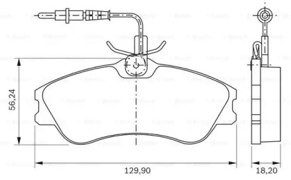 Комплект тормозных колодок (BOSCH: 0 986 BB0 118)