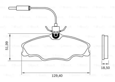 Комплект тормозных колодок (BOSCH: 0 986 BB0 119)