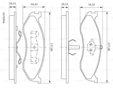 Комплект тормозных колодок (BOSCH: 0 986 BB0 120)