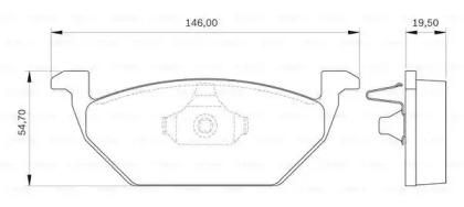 Комплект тормозных колодок (BOSCH: 0 986 BB0 139)