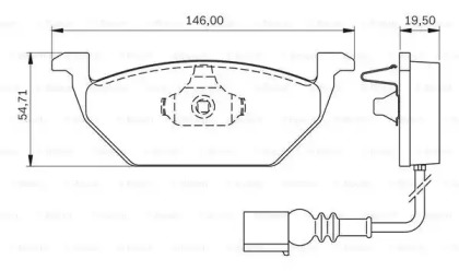 Комплект тормозных колодок (BOSCH: 0 986 BB0 140)