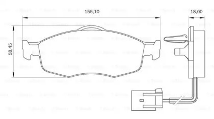 Комплект тормозных колодок (BOSCH: 0 986 BB0 143)