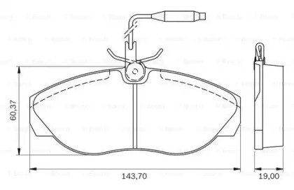 Комплект тормозных колодок (BOSCH: 0 986 BB0 145)