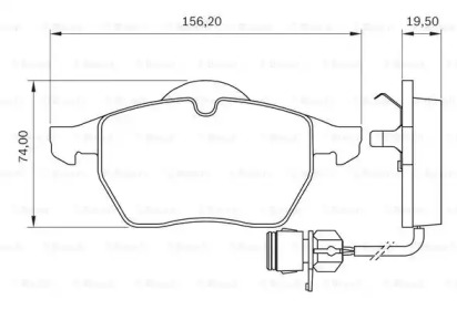 Комплект тормозных колодок (BOSCH: 0 986 BB0 147)