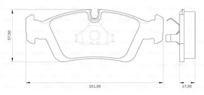 Комплект тормозных колодок (BOSCH: 0 986 BB0 148)