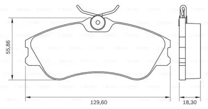 Комплект тормозных колодок (BOSCH: 0 986 BB0 151)