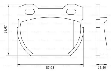 Комплект тормозных колодок (BOSCH: 0 986 BB0 152)