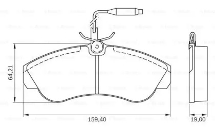 Комплект тормозных колодок (BOSCH: 0 986 BB0 155)