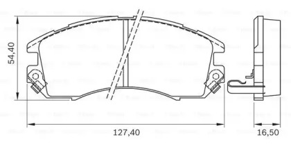 Комплект тормозных колодок (BOSCH: 0 986 BB0 156)