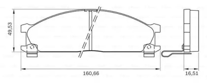 Комплект тормозных колодок (BOSCH: 0 986 BB0 157)