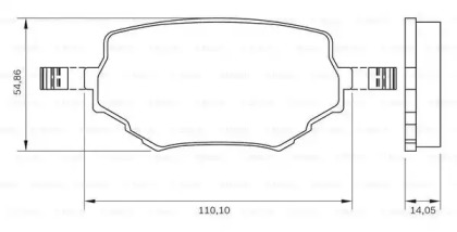 Комплект тормозных колодок (BOSCH: 0 986 BB0 160)