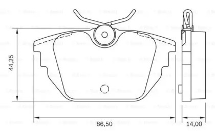 Комплект тормозных колодок (BOSCH: 0 986 BB0 161)