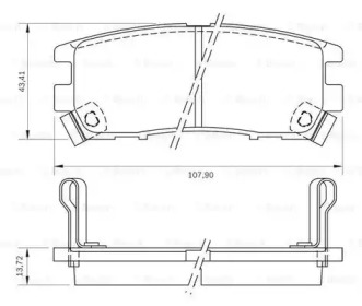 Комплект тормозных колодок (BOSCH: 0 986 BB0 164)