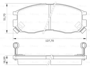 Комплект тормозных колодок (BOSCH: 0 986 BB0 166)