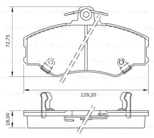 Комплект тормозных колодок (BOSCH: 0 986 BB0 167)