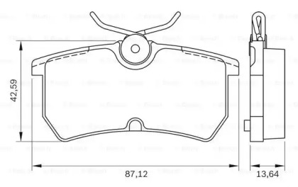 Комплект тормозных колодок (BOSCH: 0 986 BB0 169)