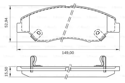 Комплект тормозных колодок (BOSCH: 0 986 BB0 173)