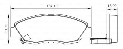 Комплект тормозных колодок (BOSCH: 0 986 BB0 188)