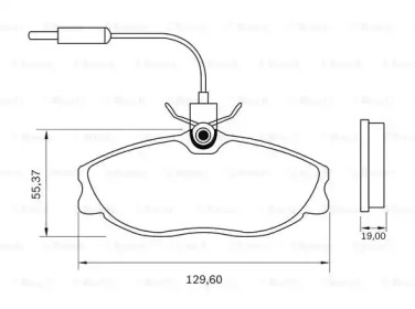 Комплект тормозных колодок (BOSCH: 0 986 BB0 190)