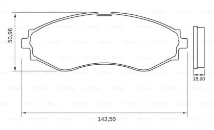 Комплект тормозных колодок (BOSCH: 0 986 BB0 221)