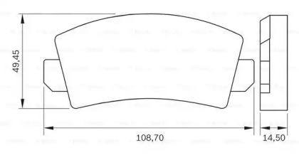 Комплект тормозных колодок (BOSCH: 0 986 BB0 253)