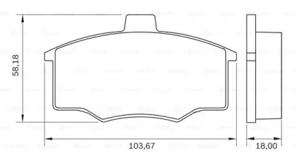 Комплект тормозных колодок (BOSCH: 0 986 BB0 262)