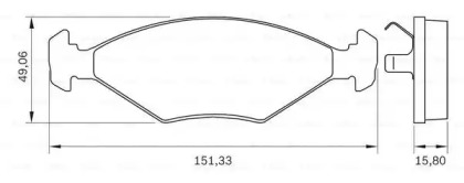 Комплект тормозных колодок (BOSCH: 0 986 BB0 263)