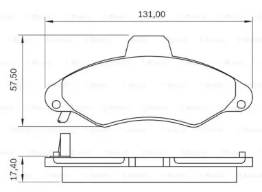 Комплект тормозных колодок (BOSCH: 0 986 BB0 265)