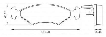 Комплект тормозных колодок (BOSCH: 0 986 BB0 279)